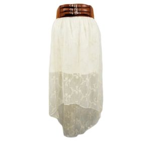 Boho Floral Lace Asymmetrical Skirt Sz M